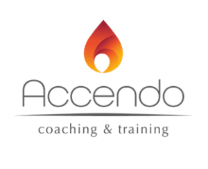Commercial Photographer Peterborough | Nate Lansdell 61 A colorful logo featuring the word 'Accendo' with a flame-like symbol above it, promoting coaching and training services.